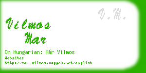 vilmos mar business card